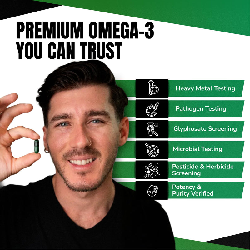 VEDGE Vegan Omega 3 Supplement, Vegan Multivitamin, Women and Men, 30 Day | Omega 3, Plant Based Algal EPA And DHA With Vitamin D3, B12, K2, Magnesium, Zinc, Selenium, Vitamin Supplements, Daily Supply