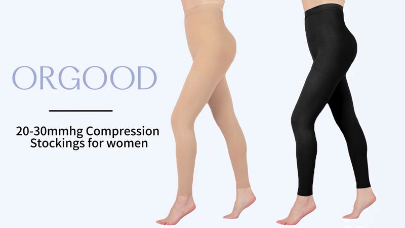 Compression Pantyhose for Women, 20-30 mmHg Compression Tights Small Black