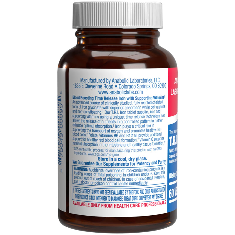 Slow Release Iron Supplement with Vitamin C - High Absorption Gentle Iron with Vitamin C for Women with Methyl B Complex for Maximum Benefits - Stomach Friendly Vegan & Made in The USA - 60 Servings