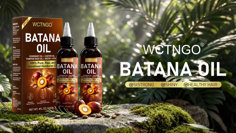 Batana Oil for Hair Growth–100% Pure Unrefined with Rosemary, Castor & Pumpkin Seed Oils, Infused with Biotin | Strengthens, Repairs Scalp, Nourishes & Reduces Hair Loss for Men & Women– 4 oz x 2 Pack