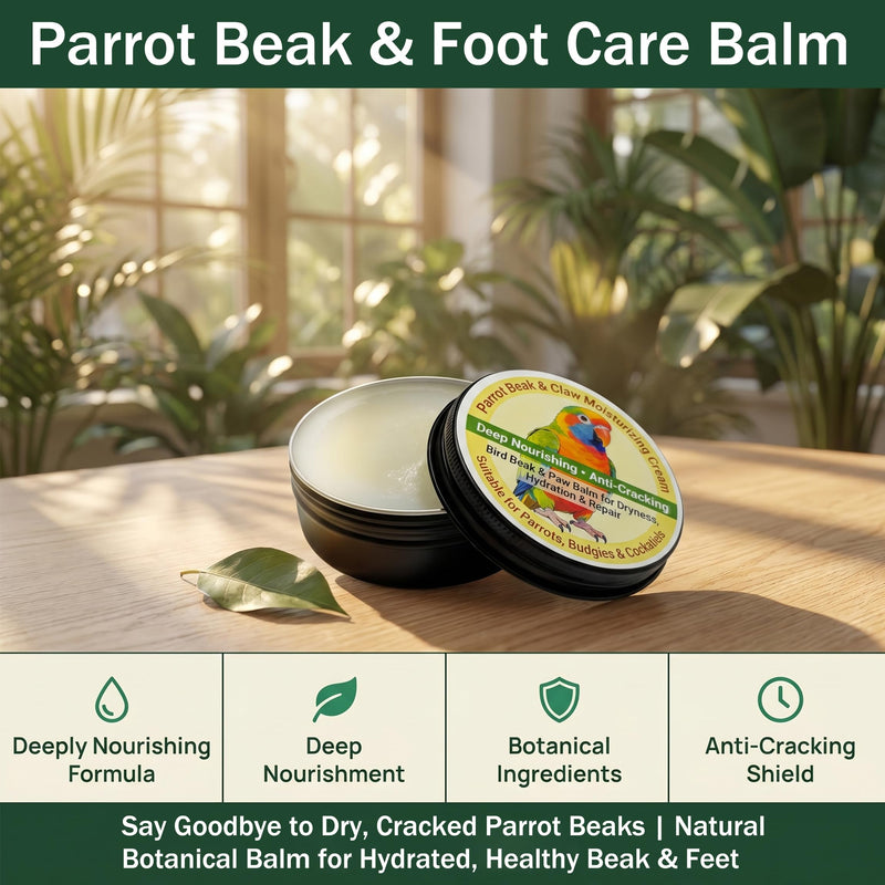 Parrot Beak & Claw Moisturizing Cream, 80g | Deep Nourishing Anti-Cracking Balm, For Parrots, Budgies & Cockatiels, Perfect Gift for Bird & Parrot Pet Lovers