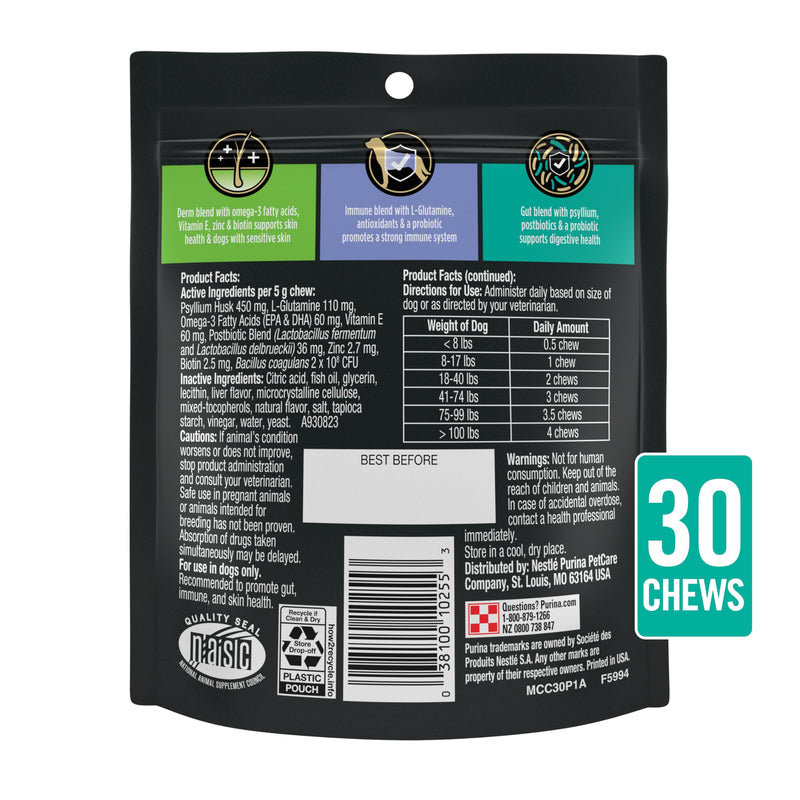 Purina Pro Plan Veterinary Supplements Multi Care Dog Supplements - 30 ct. Pouch 30 Chews (1 Pack)