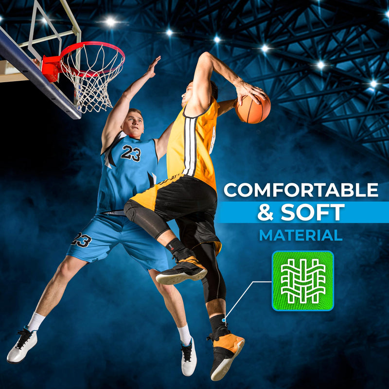 WYOX Ankle Compression Sleeve Support Brace for Men & Women, Running, Gym, Basketball, Cycling, Martial Arts, Kickboxing & Sports Stabilizer Compression Ankle Socks for Training & Recovery Green L / XL (Women 7.0 - 10.5/ Men 6.0 - 9.5) - BeesActive Australia