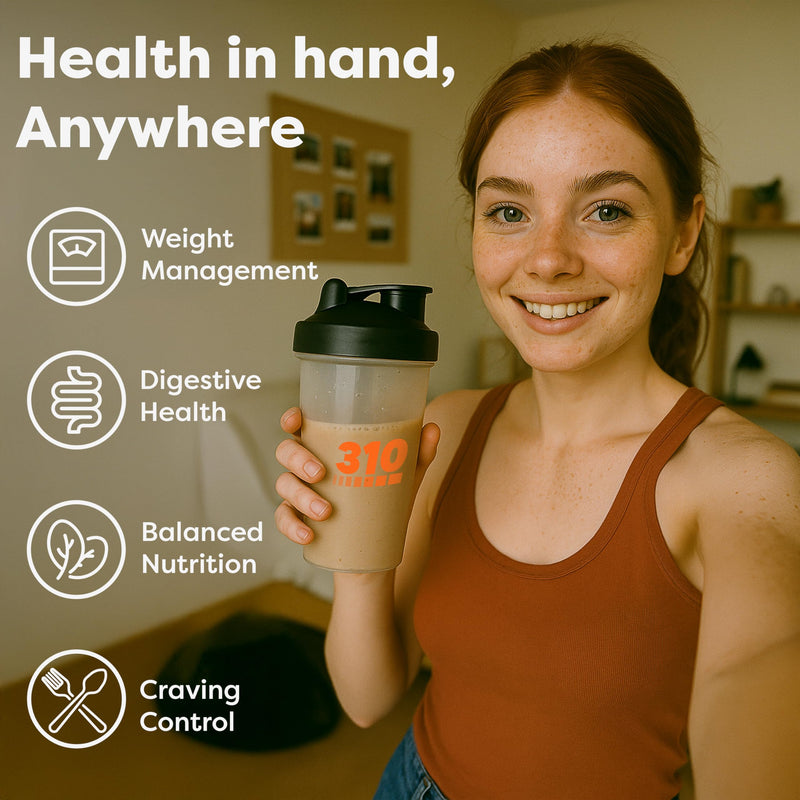 310 Nutrition All-in-One Meal Replacement Shake Powder w/Shaker Cup Starter Kit - High Protein Fiber Rich Vegan Superfood Blend - Sugar-Free, Keto & Paleo Friendly, Low Carb - Cookies N Cream 9 ct 1 Ounce (Pack of 1) - BeesActive Australia