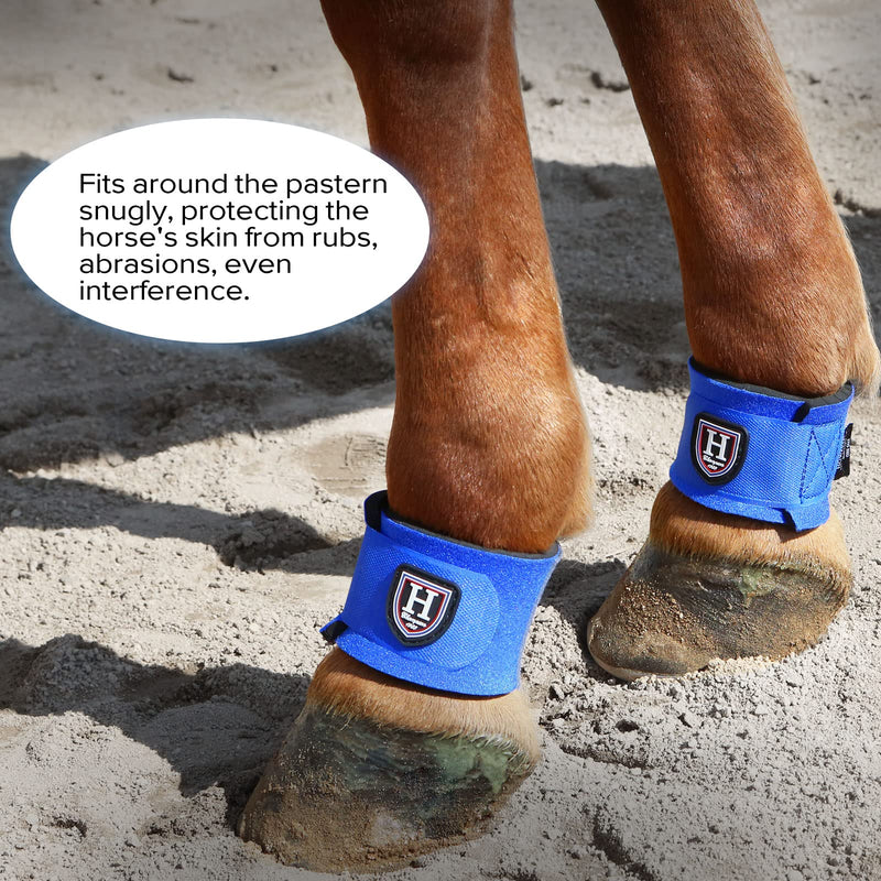Harrison Howard Durable Shock-Absorbent Breathable Impact Protection Pastern Wraps for Horse in Pairs Blue - BeesActive Australia