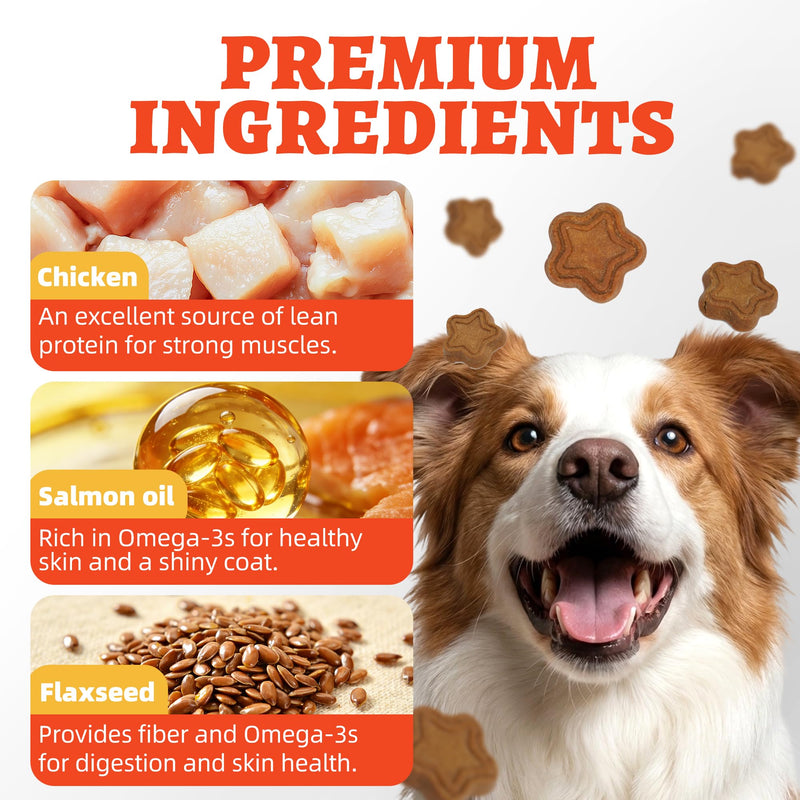 Just Try 15 OZ Salmon Oil Dog Treats Skin and Coat Health for Dogs Omega 3 Fatty Acids Puppy Training Treats Healthy Dog Treats