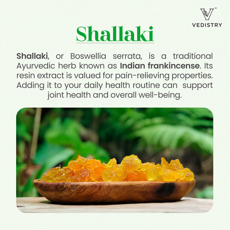 Shallaki Boswellia Serrata Extract Supplements for Women | 700mg Herbal Capsules for Bone and Joint Wellness | Indian Frankincense Supplement | 60 Vegan Tablets