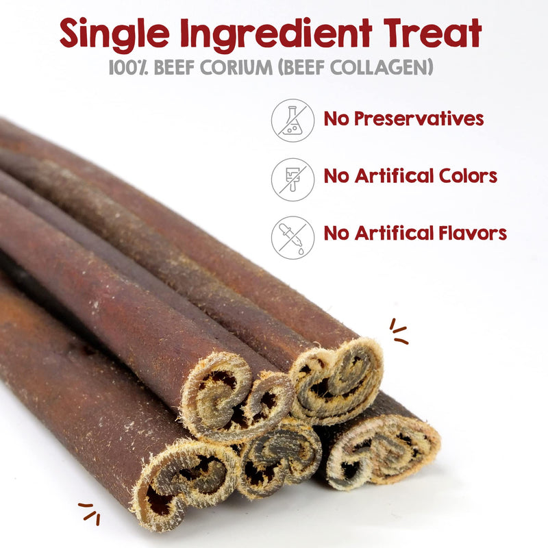 Riley's 12 Inch Beef Collagen Sticks for Dogs, Collagen Chews for Dogs, Bully Stick & Rawhide Alternative, Long Lasting, No Raw Hide Chews, Single Ingredient Dog Treat- 10 ct 12" Sticks, 10 Count