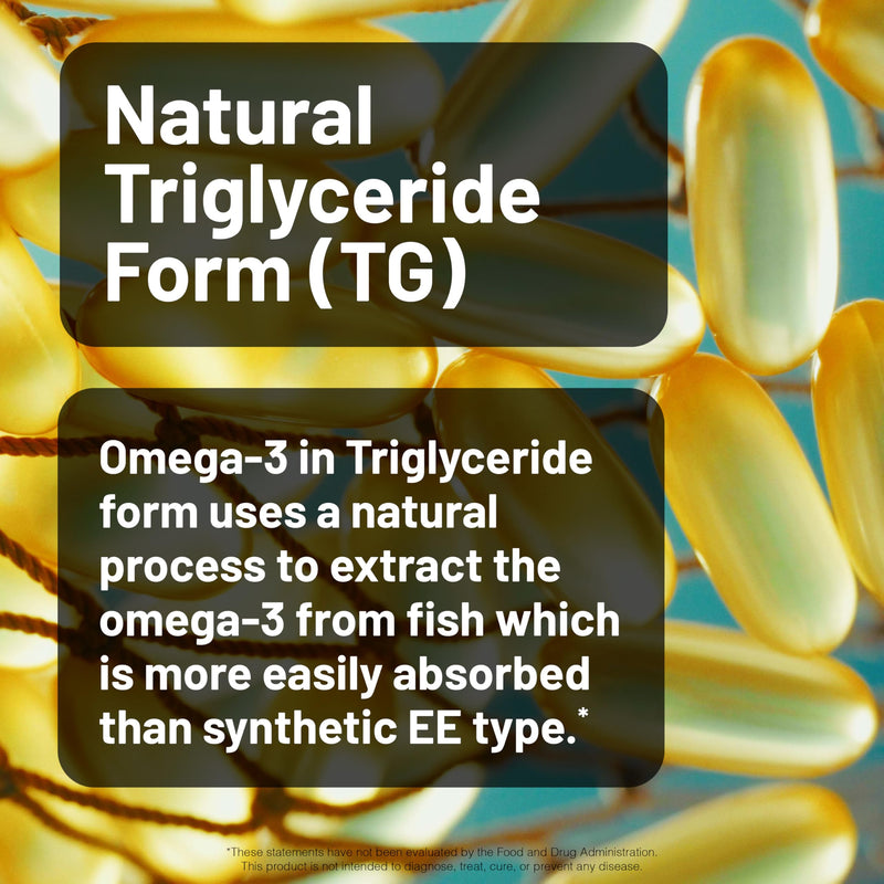 NatureWise Ultra Omega 3 Fish Oil 2200 mg – 1300 mg Omega-3 - Triglyceride Form - Lemon Flavor - Wild-Caught Fish Oil + EPA & DHA - Burpless, Non-GMO - 120 Softgels[2-Month Supply] 120 Count (Pack of 1)