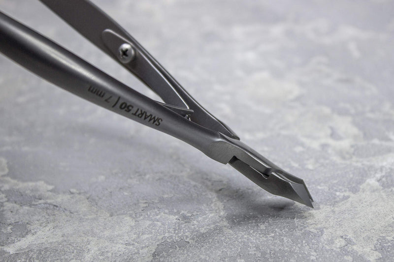 STALEKS PRO Smart 50 7mm Professional Cuticle Nippers – Stainless Steel Skin Clippers for Manicure & Pedicure
