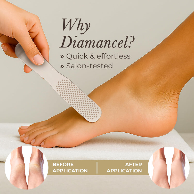 Diamancel Luxury Diamond Foot Callus File Rasp & Buffer – Canadian Professional Grade Pedicure Care for Calluses and Rough Skin (#20 Coarse Grit) - BeesActive Australia