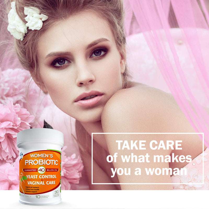 Probiotics for Women, 40 Billion CFU, 10 Strains for Yeast Control, Vaginal and Urinary Tract Health, Non Refrigerated Daily Probiotic Supplement