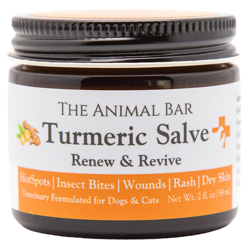 Turmeric Salve for Dogs & Cats Organic Turmeric & Calendula | Lick-Safe First Aid & Healing for Red Skin, Minor Wounds, Inflammation, Hot Spots & Itchy Skin | Vet Formulated | 2oz