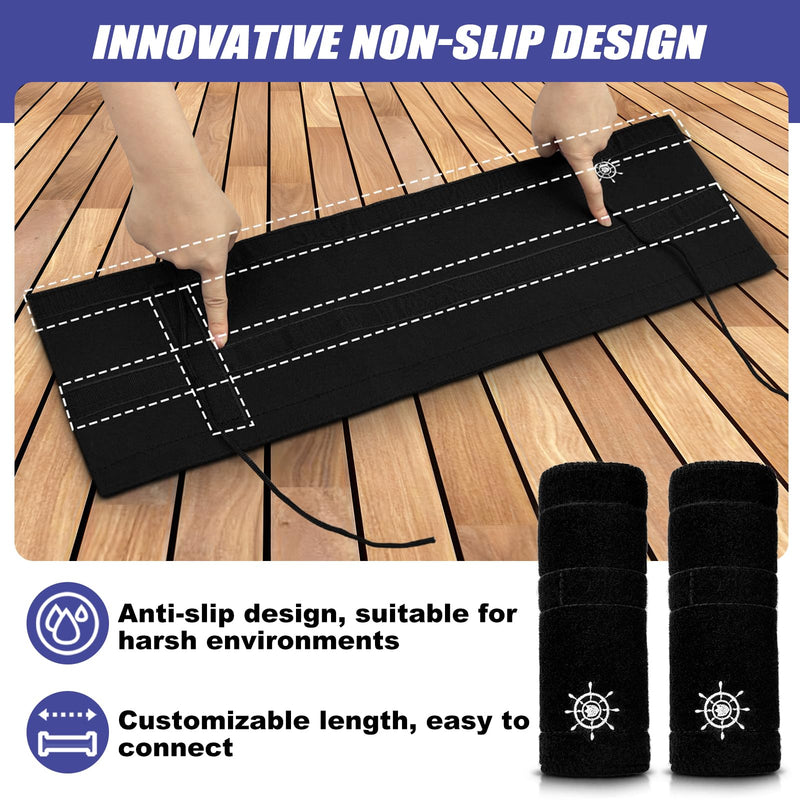 Dock Line Chafe Guard (1.5"x6") – Marine-Grade Rope Protection Sleeve for Mooring, Docking, Boat & Yacht | UV & Saltwater Resistant | Easy Snap-On Design (4 Pack) 4 - BeesActive Australia