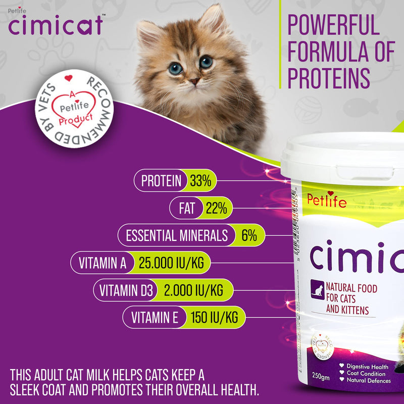 Petlife Cimicat Milk Substitute for Cats, 250 g