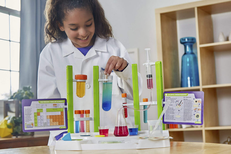 Thames & Kosmos Ooze Labs Chemistry Station Science Experiment Kit, 20 Non-Hazardous Experiments Including Safe Slime, Chromatography, Acids, Bases & More, Multi-Color - BeesActive Australia