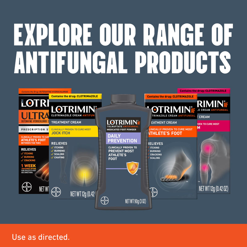 Lotrimin AF Cream for Athlete's Foot, Clotrimazole 1% Antifungal Treatment, Clinically Proven Effective Antifungal Treatment of Most AF, Jock Itch and Ringworm, Cream, 1.1 Ounce (30 Grams) (New Look) 30g - BeesActive Australia