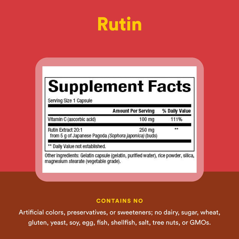 Natural Factors - Rutin 250mg, A Citrus Bioflavinoid, 90 Capsules