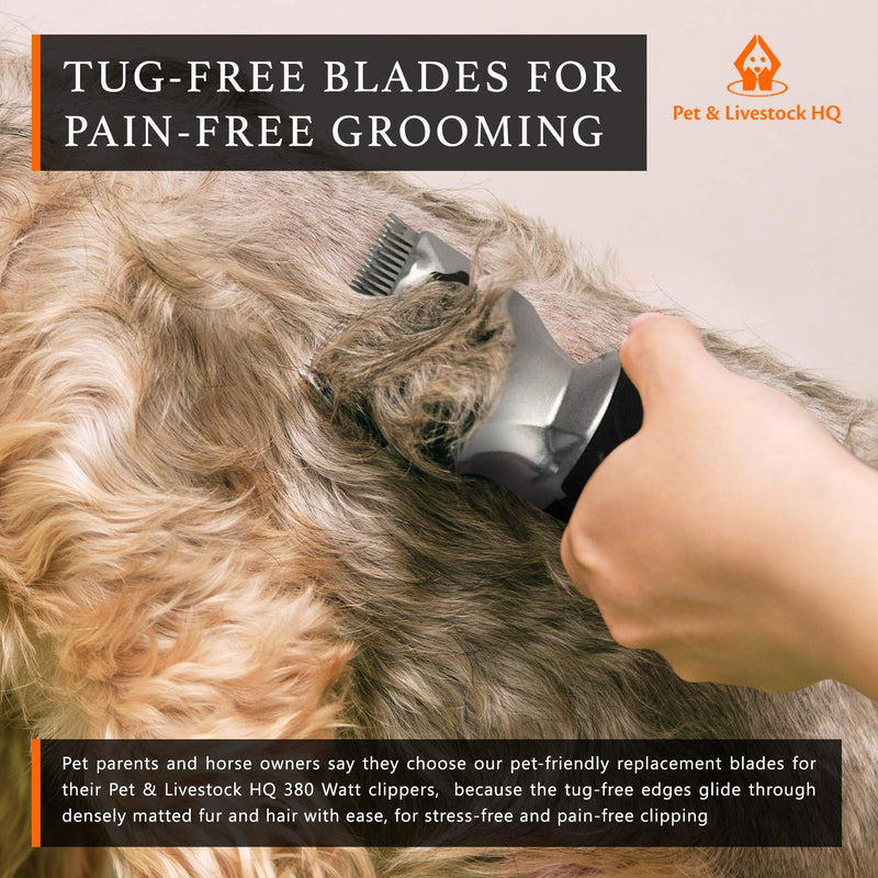 Pet & Livestock HQ Replacement Dog Clipper Blades 380W Electric Shaver, Trimmers and Oster Precision Horse Grooming Shears - Thick Matted Hair & Coats - Detachable, Honed, Professional Fur Shaving - BeesActive Australia