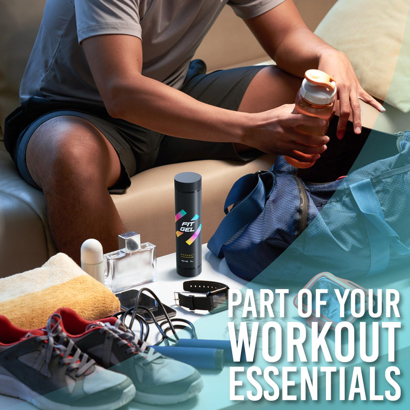Workout Enhancer Roll-On Gel Stick | Hot Cream | Ideal with FitGel Waist Trimmer| Boost Your Workout and Increase Sweat | Sweet Scent, Easy Applicator Stick (Improved Formula) Black New - BeesActive Australia