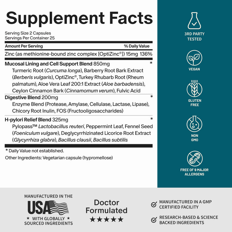 Snap Supplements Gut Health Lipase Supplement, Probiotic, 50 Vegan Capsules | Gut Health Lipase Supplement for Women & Men, Digestive Enzymes, Bloating & Irregularity Support, Zinc for Immune Health