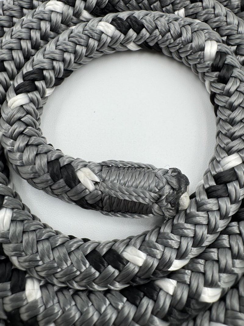 BABZ Premium Double Braided Nylon Dock Line, 1 Looped End, 3/8in x 15ft, Grey, 2 Pack - BeesActive Australia