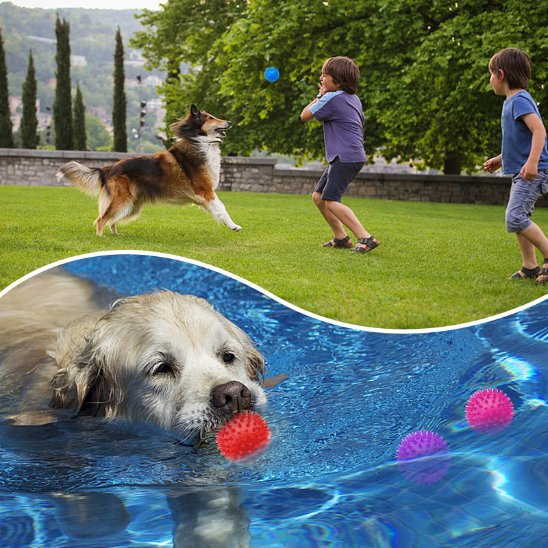 8 Pack 2.5” Squeaky Dog Balls for Small and Medium Dogs, Spiky Balls for Teething Puppies Samll Set of 8 - BeesActive Australia