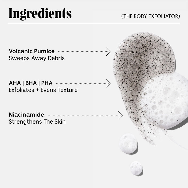 Nécessaire The Body Exfoliator. Eucalyptus. AHA/BHA/PHA. Resurface Skin. Smooth KP and Rough Patches. Hypoallergenic. Dermatologist-Tested. 180 ml / 6.1 fl oz - BeesActive Australia
