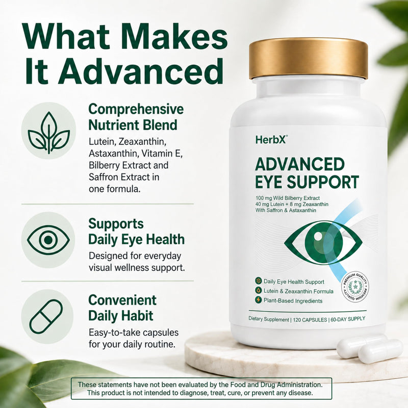 Eye Vitamins with Lutein and Zeaxanthin Supplement - 120 Veggie Capsules | 20mg Lutein, 4mg Zeaxanthin Per Capsule - Daily Eye Health Support - Non-GMO Vegan 120 Count (Pack of 1)