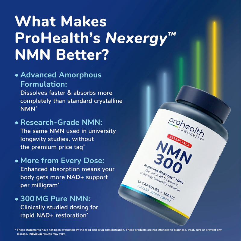 ProHealth Essentials NMN 300, NAD+ Precursor (300mg, 30 Capsules)