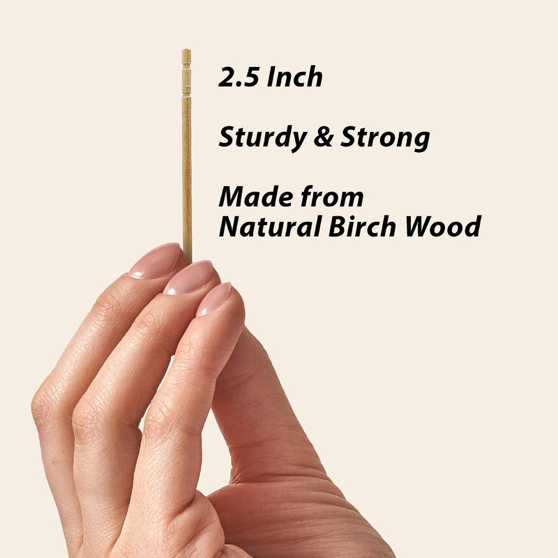 Makerstep 2000 Wooden Toothpicks with Ornate Handle. Natural Birch Wood Teeth Tooth Picks - BeesActive Australia