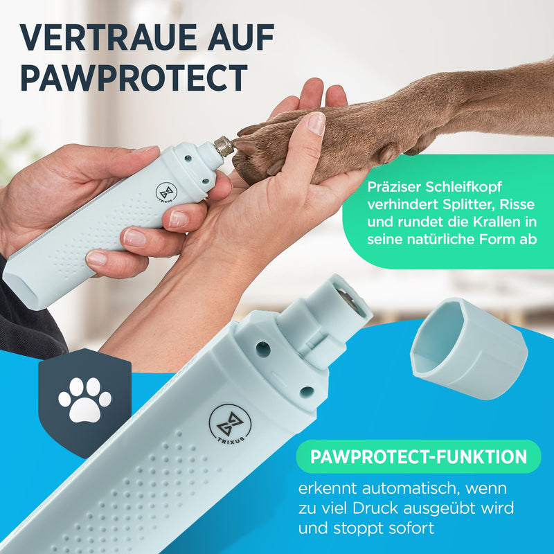 TRIXUS - Professional claw grinder for dogs and cats with claw scissors I 2-speed with LED, gentle, quiet, powerful I Claw care set for small, medium and large dogs and cats I - BeesActive Australia