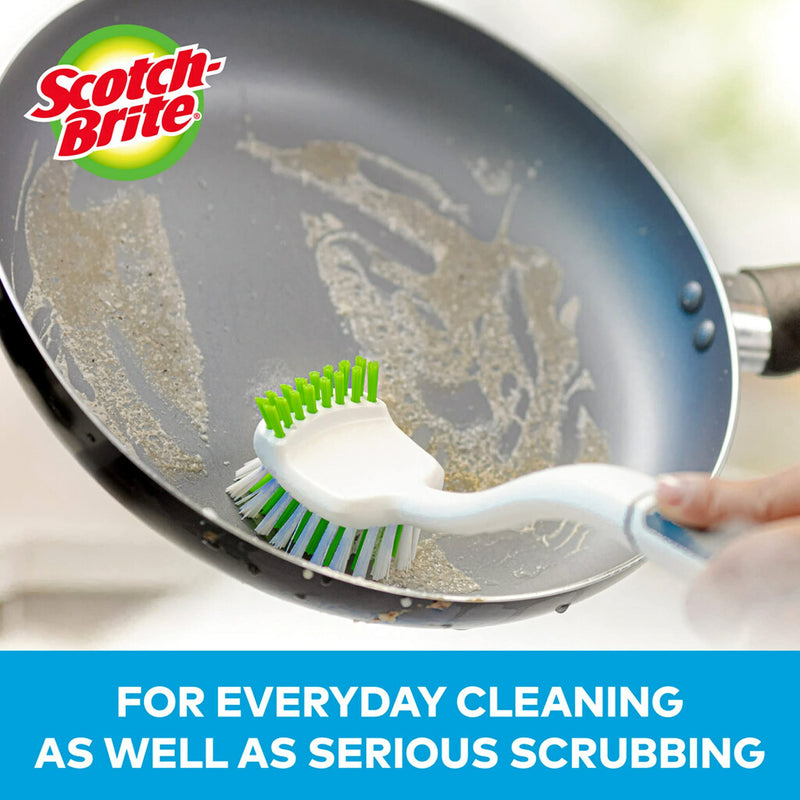 Scotch-Brite Pot and Pan Brush, Dish Brush for Cleaning Kitchen and Household, Dish Brushes Safe for Cookware and More, 4 Dish Brushes Pot, Pan and Dish Brush - BeesActive Australia
