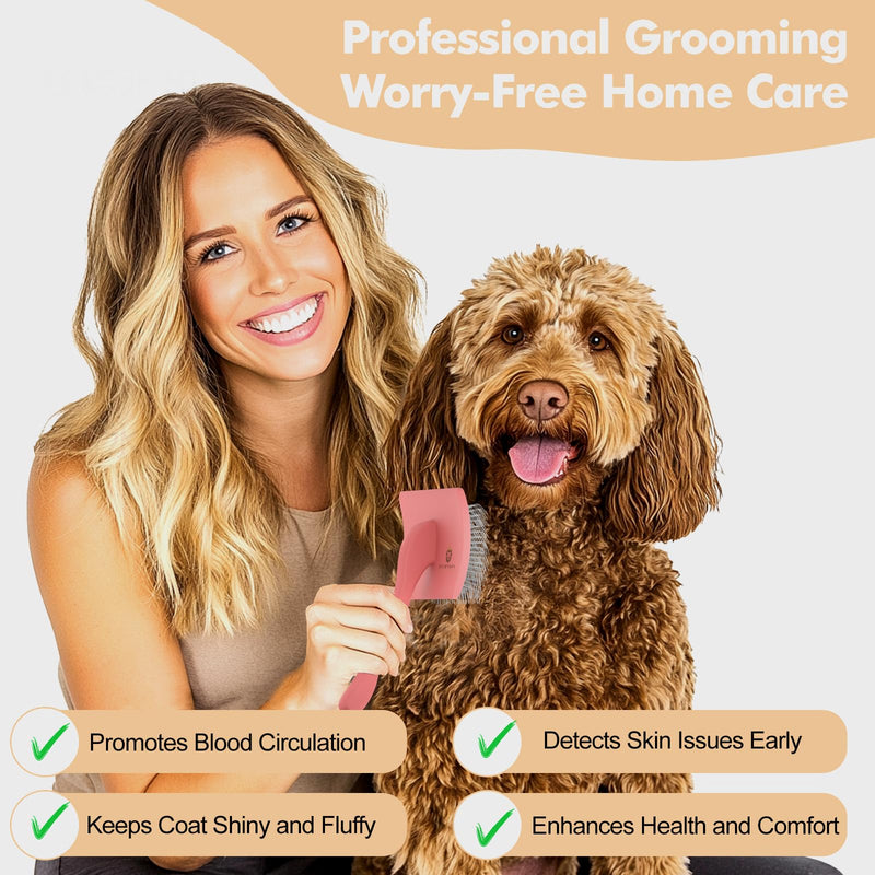 Soft-Touch Slicker Brush – Black – Professional Pet Grooming Brush for Thick & Long-Haired Dogs - BeesActive Australia