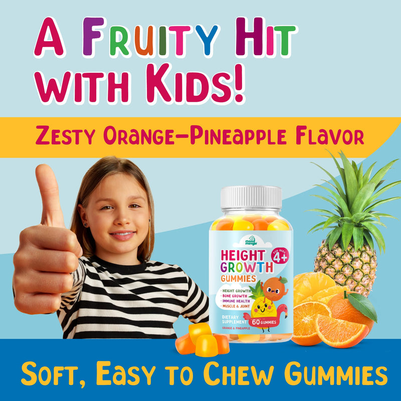 Height Growth Gummies Supplement | Kids Teens Height Increaser Maximizer Grow Taller Vitamins 60 Count (Pack of 1)