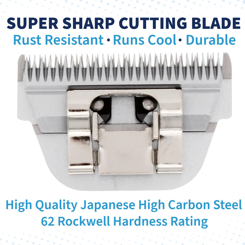 Detachable A Series Wide 30 Blades for Dog Grooming Cuts length 1/50" - 0.5mm Japanese Carbonized Steel Wide Grooming Blades Compatible A5 Series Wide Clippers for Dogs(30W) 30W (1/50" - 0.5mm) - BeesActive Australia