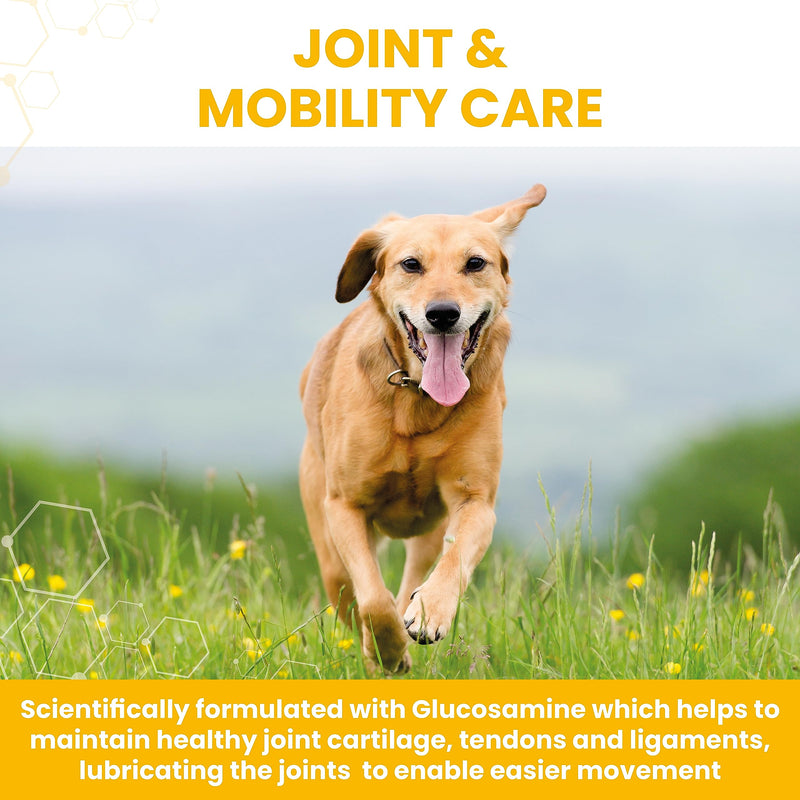 Vetzyme Flexible Joint Supplements for Dogs (90 Tablets) - Hip and Joint Care with Glucosamine, Tasty Chicken Flavour 90 Count (Pack of 1)