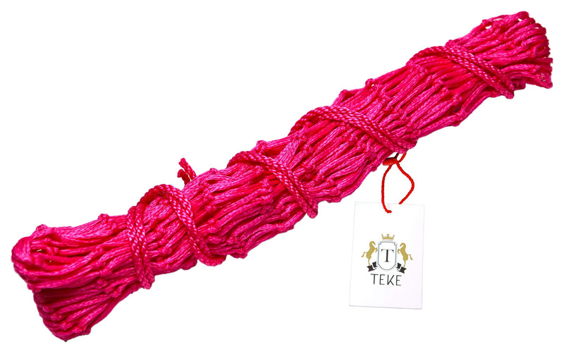 Classic Slow hay Feeder hay nets, 40" Length with 2" Holes, Horse Supplies hay Bags for Horses, Goat Feed… pack of 2 pcs Pink - BeesActive Australia