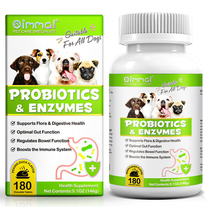 Probiotics for Dogs - Digestive Health and Immune Support, Dog Probiotics for Gut Health, 180 Tablets