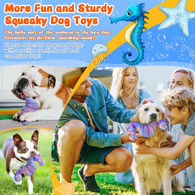 Dog Chew Toys for Aggressive Chewers: Squeaky Dog Chew Toys for Large Dogs-Tough Indestructible Dog Toys for Large/Medium/Small Dogs-Interactive Squeaky Dog Toys with Fun Squeaky Sound for Boredom purple - BeesActive Australia