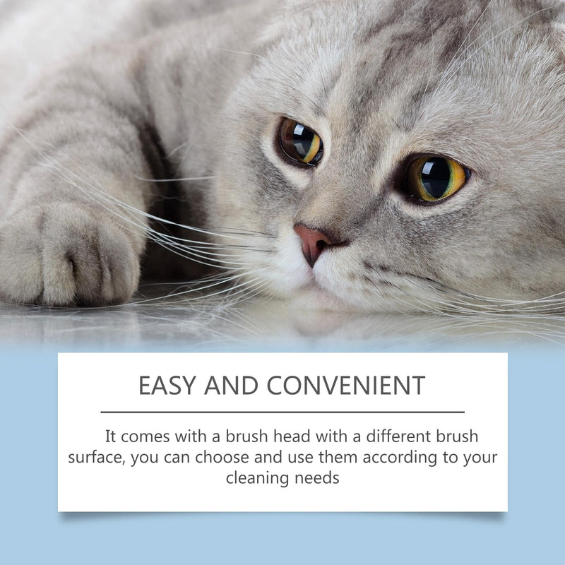 Cat Chin Acne Care Kit, Cat Chin Cleaner with Silicone Brush, Cat Acne Treatment & Blackhead Remover, Cat Self Groomer for Black Chin, Gently Cleans Chin Acne and Blackhead, Keeps Cat's Chin Clean