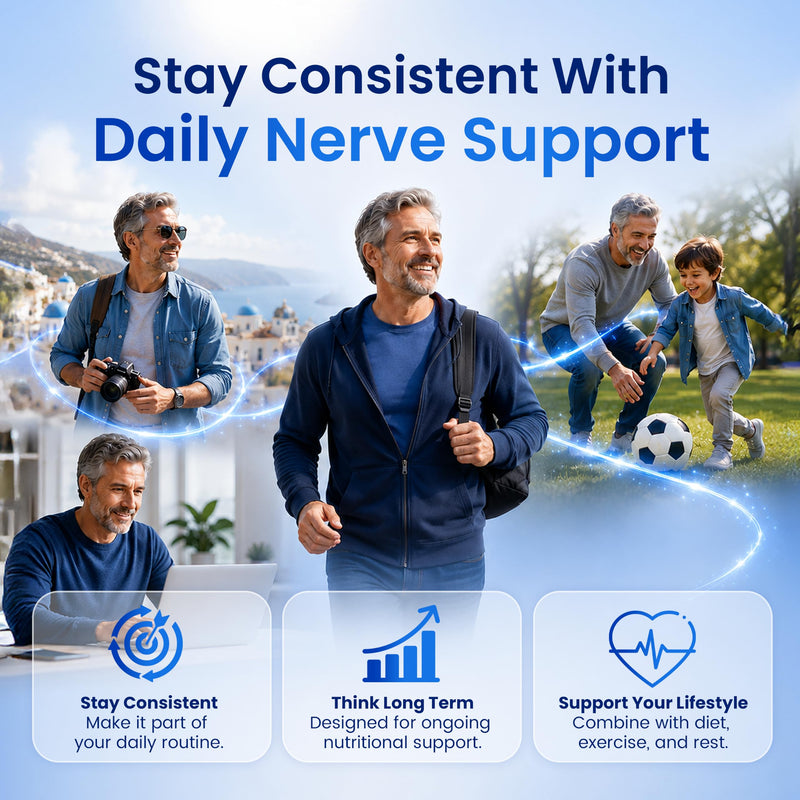 Neuropathy Support Supplement - Made in USA - Vitamin & Botanical Formula for Daily Wellness - Hands, Neck, Feet & Toes - Pack of 2 60 Count (Pack of 2)