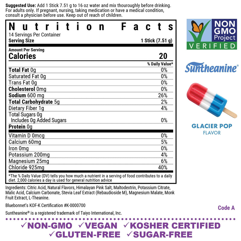 BlueBonnet Nutrition Hydration Electrolyte Drink Mix | Non-GMO