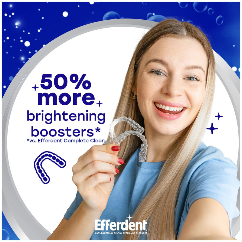 Efferdent Denture Cleaner Tablets ‚Äì Deep Clean Brightening for Dental Appliances, Aligners, Mouth Guard, and Retainer Cleaner Tablets, Complete Clean, 126 Count - BeesActive Australia