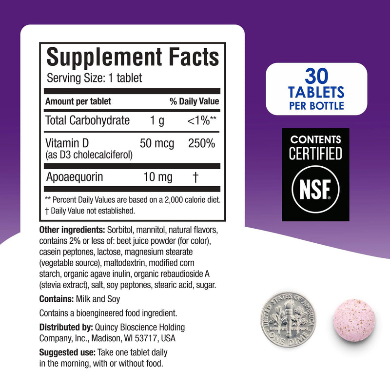 Prevagen Regular Strength Mixed Berry Chewables, 7-Day Pill Minder, 1-Pack | For Your Brain, 1 Month Supply, 10mg Apoaequorin, 50mcg Vitamin D3, 30 Tablets per Bottle