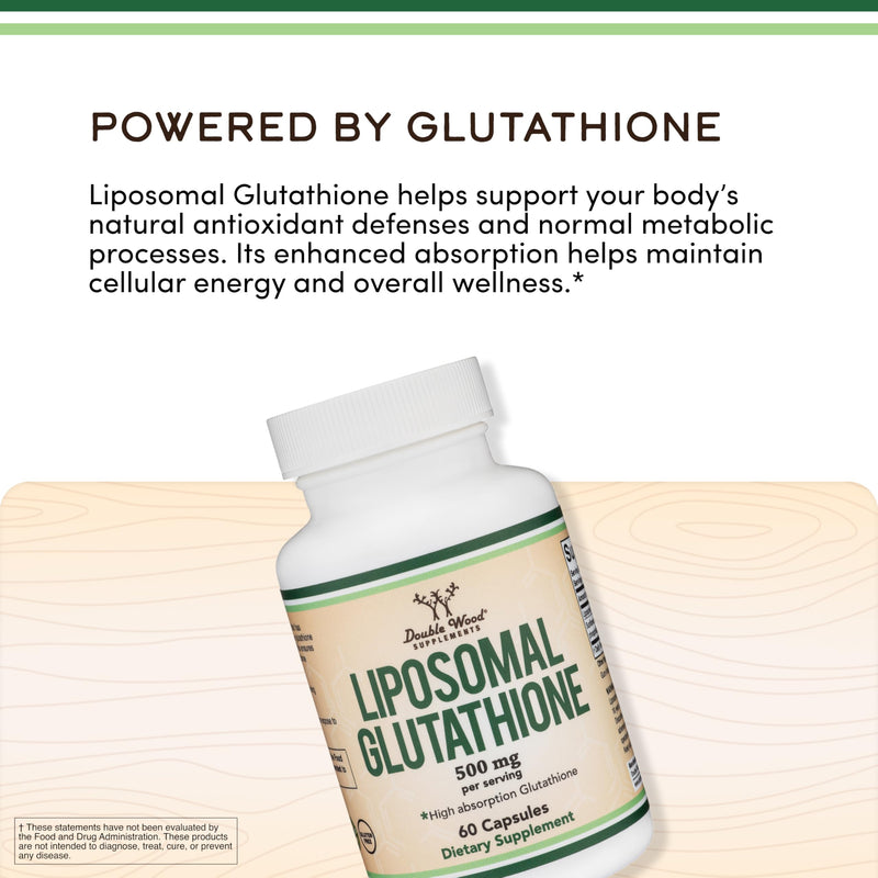 Liposomal Glutathione 500mg, Skin + Detox Support, 60 Capsules | Skin + Detox Supplement, CELLg8 Liposomal Delivery, Brighter, Even-Toned Skin, Liver Support, No Aftertaste, 30-Day Supply 60 Count (Pack of 1)