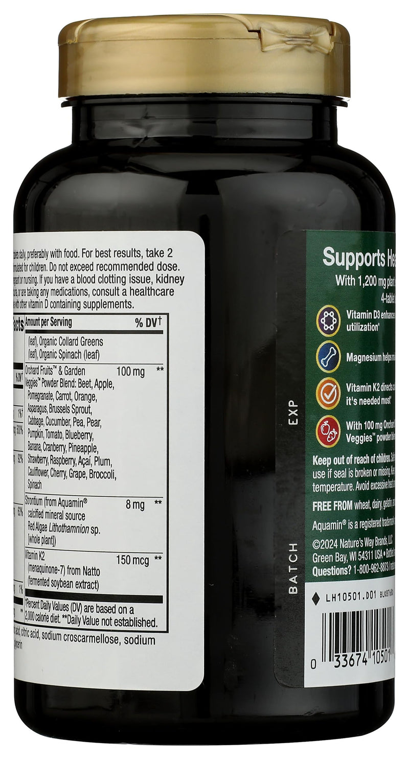 Nature's Way Nature's Way Alive! Calcium Bone Formula, Max Absorption, Plant Source Calcium, 180 Tablets, 180 Count