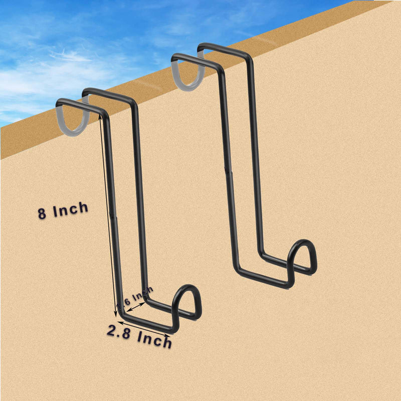 2Pack 8 Inch Tack Hook,Heavy Duty Metal Over Rail Tack Hooks Stall Hooks for Hanging Horse Bridles Halters and Buckets - BeesActive Australia