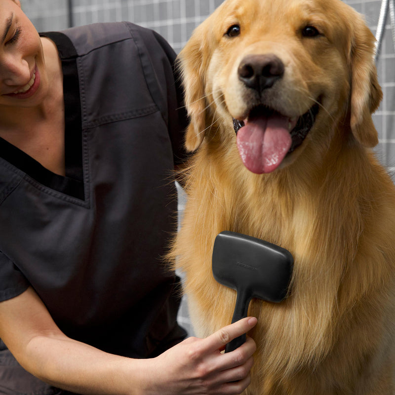 Tweezerman Dog and Cat Grooming Slicker Brush for Large Pets Black - BeesActive Australia