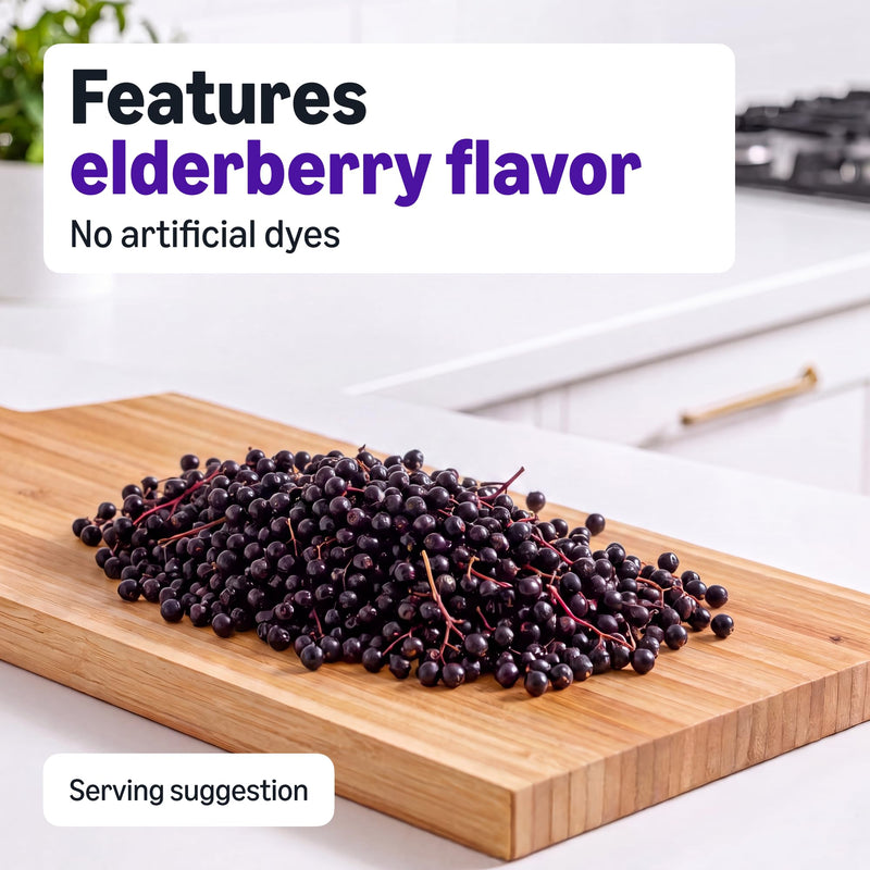 Amazon Basics Adult Elderberry 50 mg Gummy, 120 Count